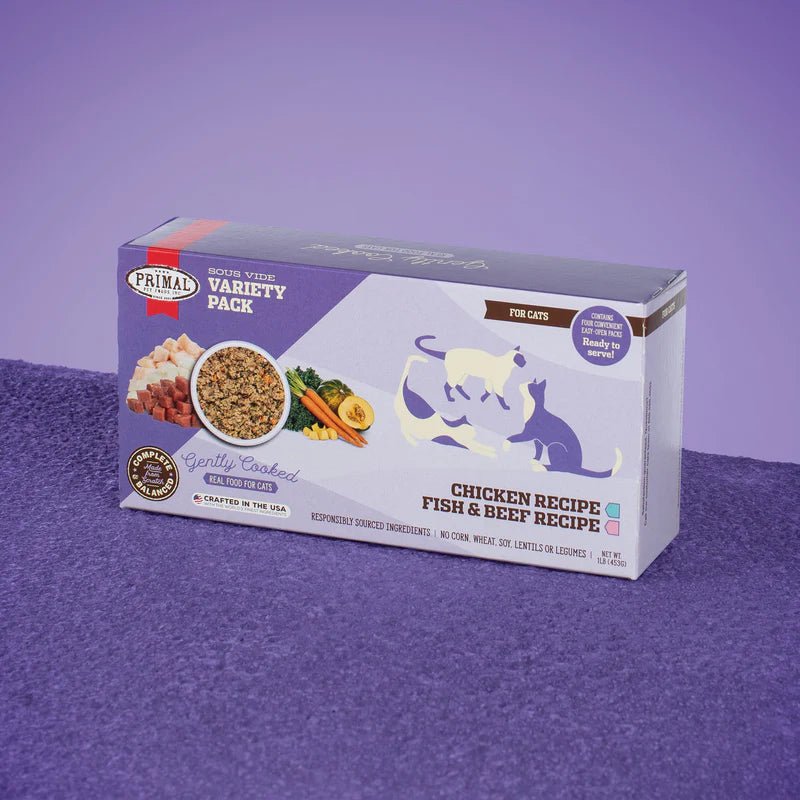 Feline Gently Cooked Variety Pack Recipe for Cats 1lb - Primal