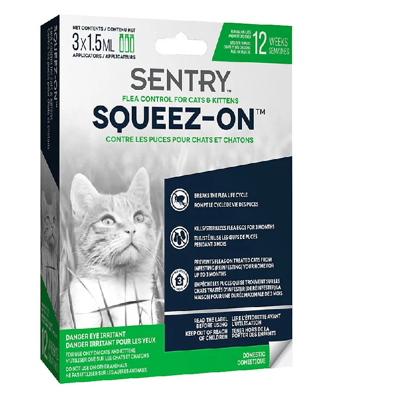 Sentry Squeez-On Flea Control for Cats & Kittens - Sentry