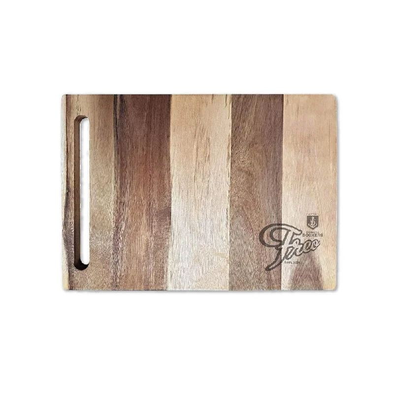 Baccarat Butchers Corner Acacia Rectangle Chopping Board 43cm Fremantle Dockers