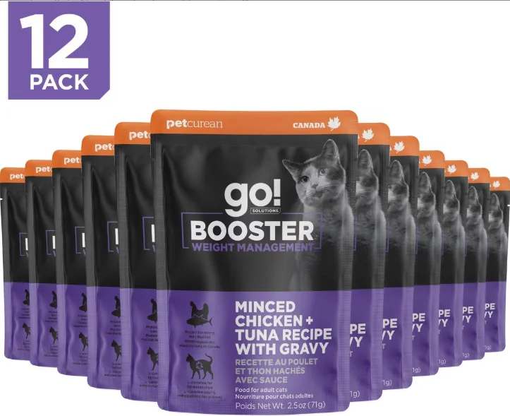 Go! Solutions Booster Weight Management Minced Chicken + Tuna With Gravy For Cats