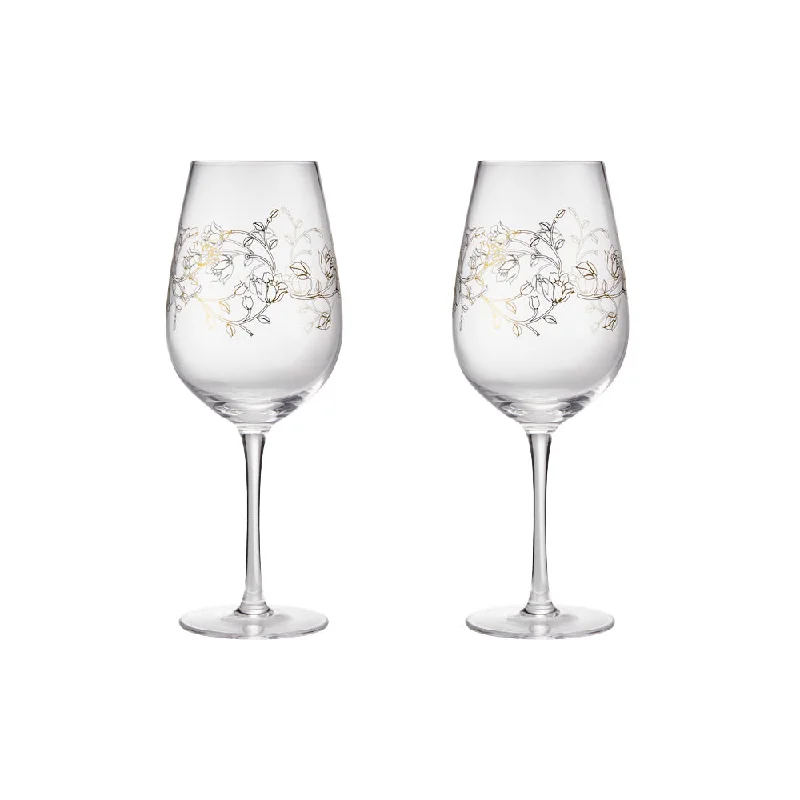 Cellar Premium Luxe Leaf Set of 2 Wine Glasses 600ml