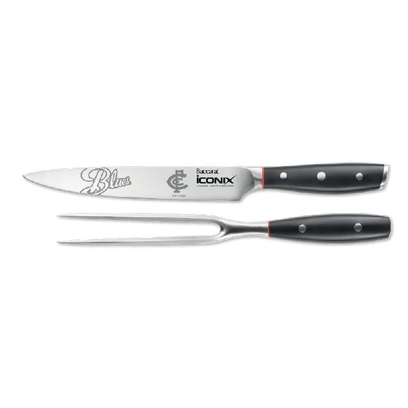 Baccarat iconiX Carving Knife Set Carlton Blues