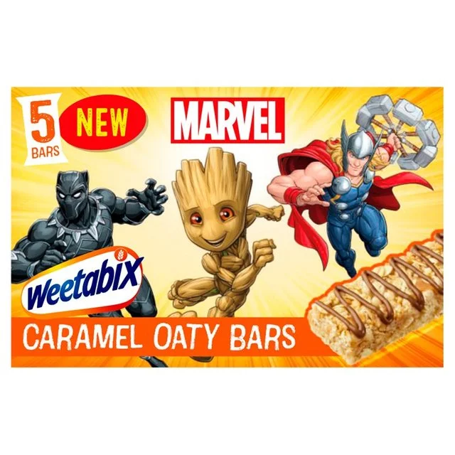 Marvel Disney Bars Caramel Oat Bars   5 x 23g