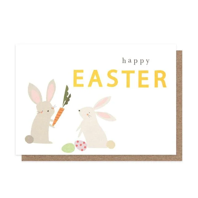 Caroline Gardner Bunny Easter Card Pack   10 per pack