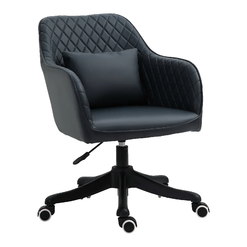 Vinsetto PU Leather Office Chair with Rechargeable Electric Vibration Massage Lumbar Pillow