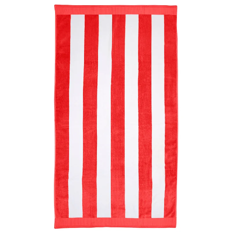 Bambury Classic Stripe Beach Towel Poppy