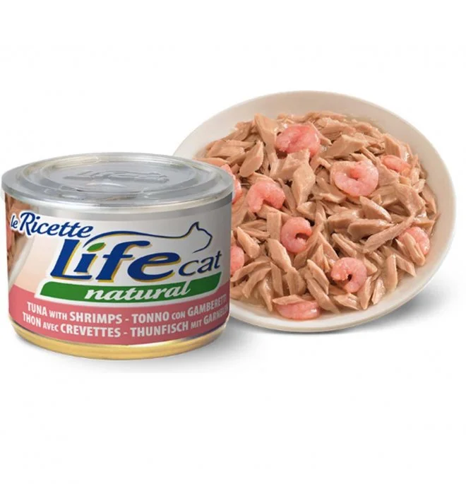 Lifecat tuna and shrimps ricette , 150 gr