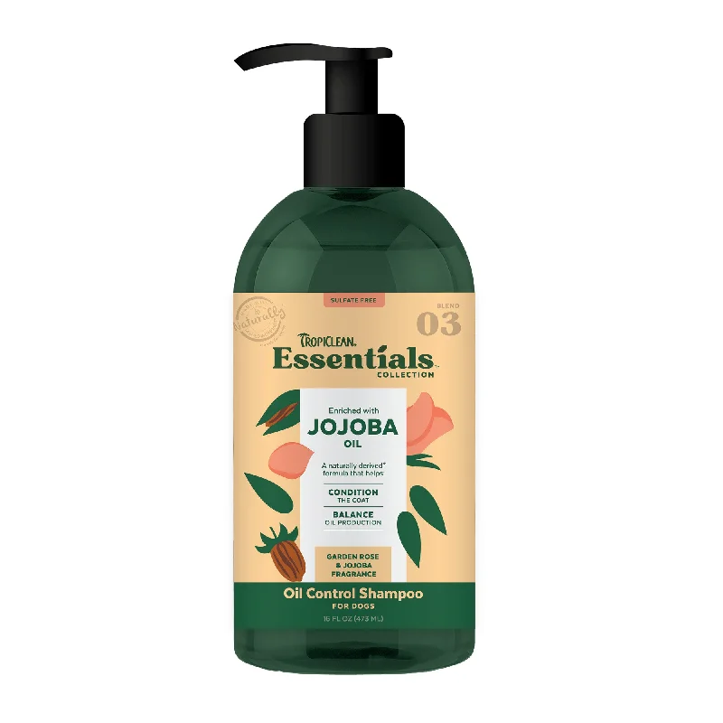 Pet shampoo: a shampoo specifically used to clean pet hair,TropiClean Essentials Jojoba Oil Shampoo for Dogs 16 oz