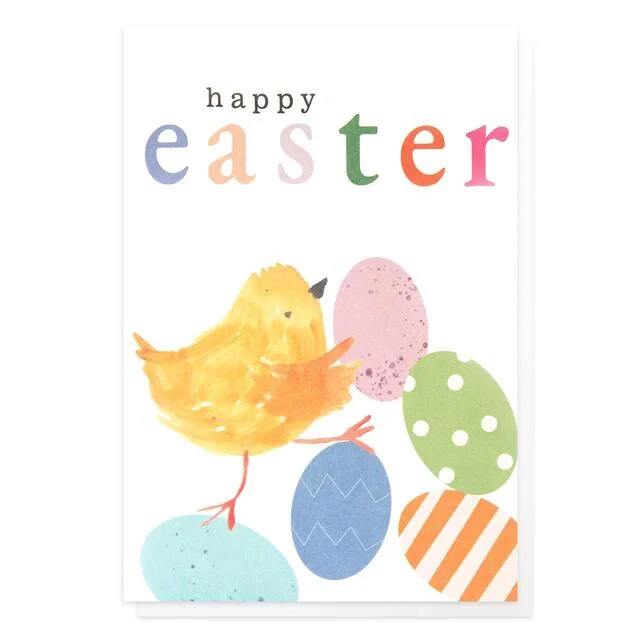 Caroline Gardner Chick Easter Card Pack   10 per pack