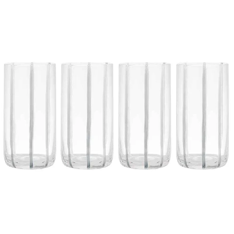 Ladelle Stripe Set of 4 Highball Tumblers