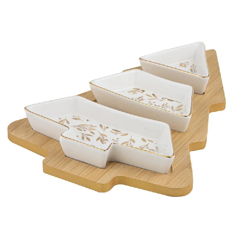 Ladelle Comet Christmas Tree Bowl & Tray Set