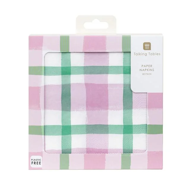 Lilac & Green Paper Party Napkins   20 per pack