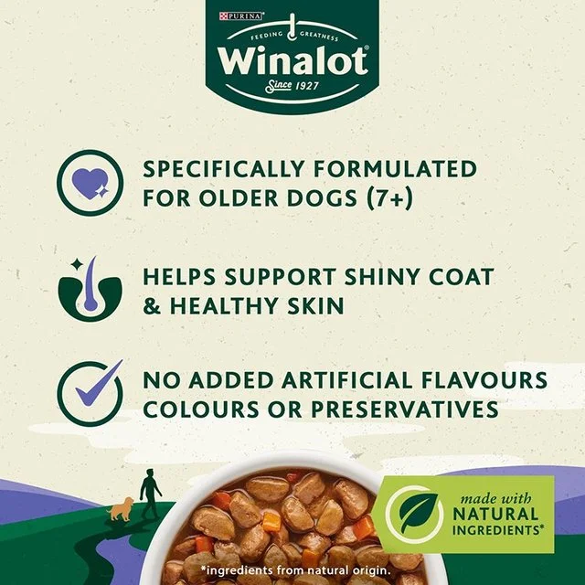 -Grain-free dog food recommendation					Winalot Meaty Chunks Senior Mixed in Gravy Wet Dog Food   12 x 100g