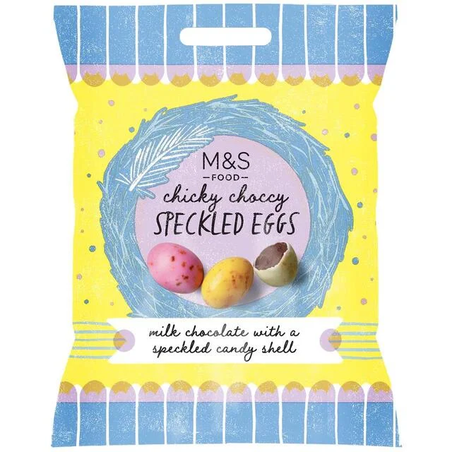 M&S Chicky Choccy Speckled Eggs   90g