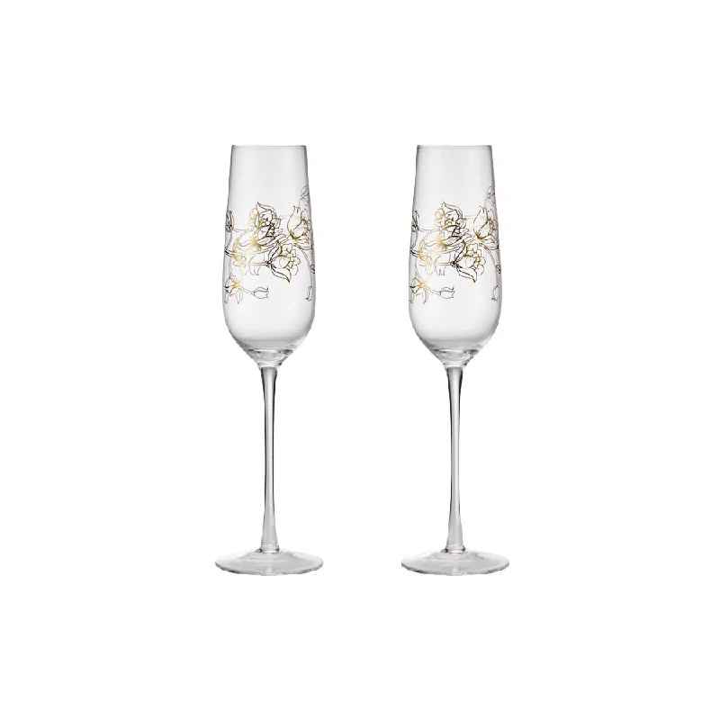 Cellar Premium Luxe Leaf Set of 2 Flutes 250ml