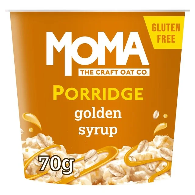 MOMA Golden Syrup Jumbo Oat Porridge Pot Gluten Free   70g