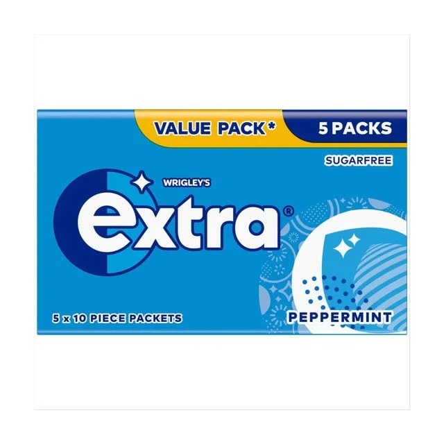 Extra Peppermint Sugarfree Chewing Gum Multipack   70g