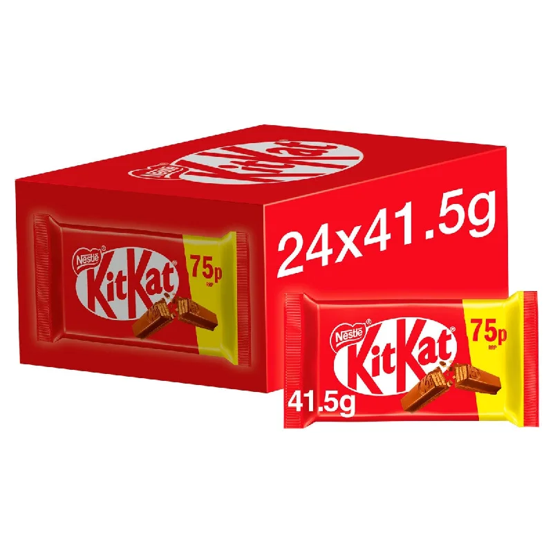 Kit Kat 4 Finger Milk Chocolate Bar, 24 x 41.5g