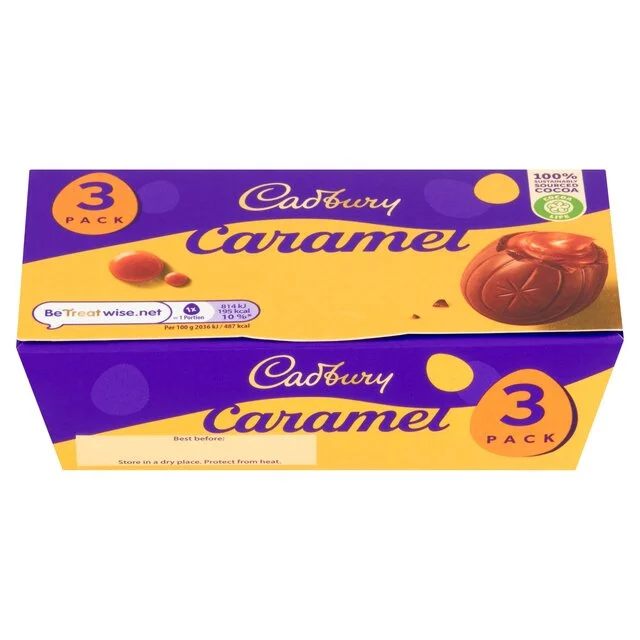 Cadbury Caramel Chocolate Easter Eggs 3 Pack   120g