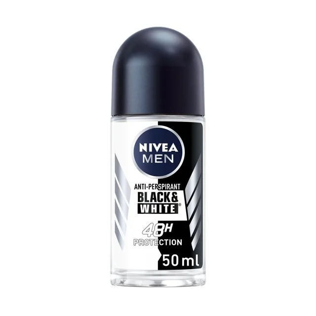 NIVEA MEN Black & White Original Anti-Perspirant Deodorant Roll-On   50ml