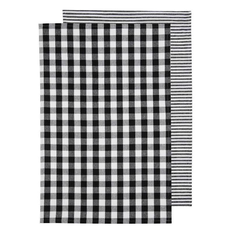 Ladelle Eco Set of 2 Gingham Kitchen Towels