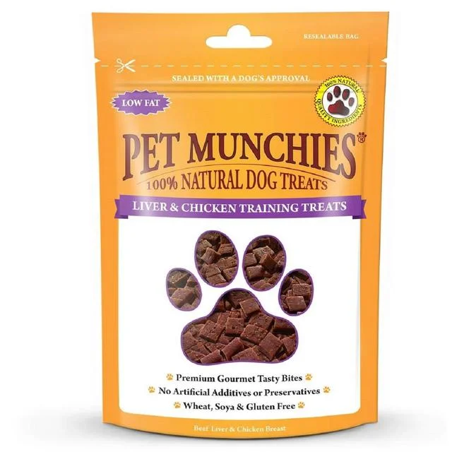 - Food for sterilized dogs					Pet Munchies Liver & Chicken Dog Training Dog Treats   50g