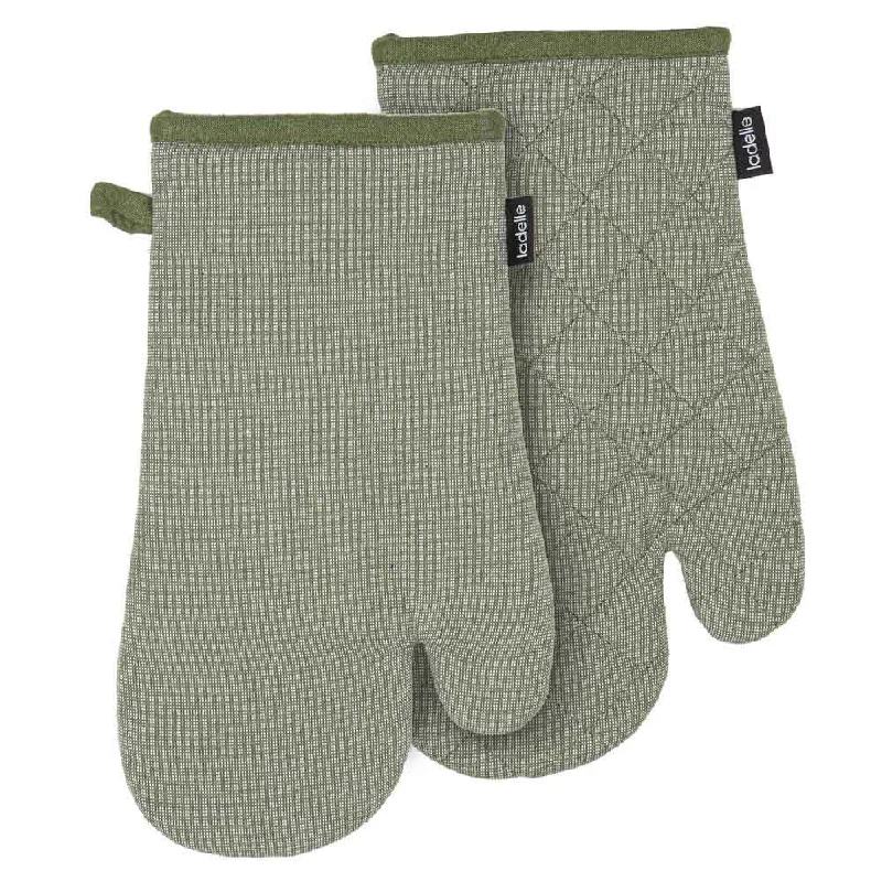 Ladelle Eco Set of 2 Recycled Green Oven Mitts