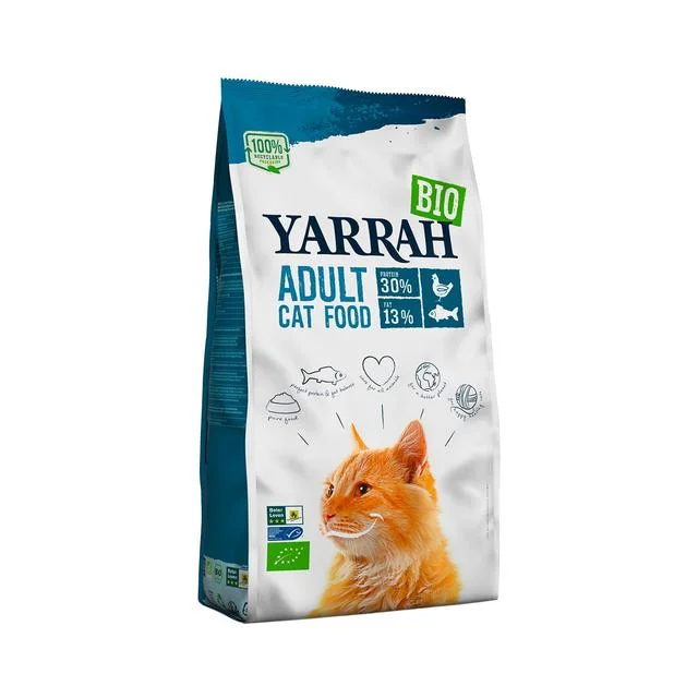 Yarrah Organic Adult Fish Cat Dry Food   800g