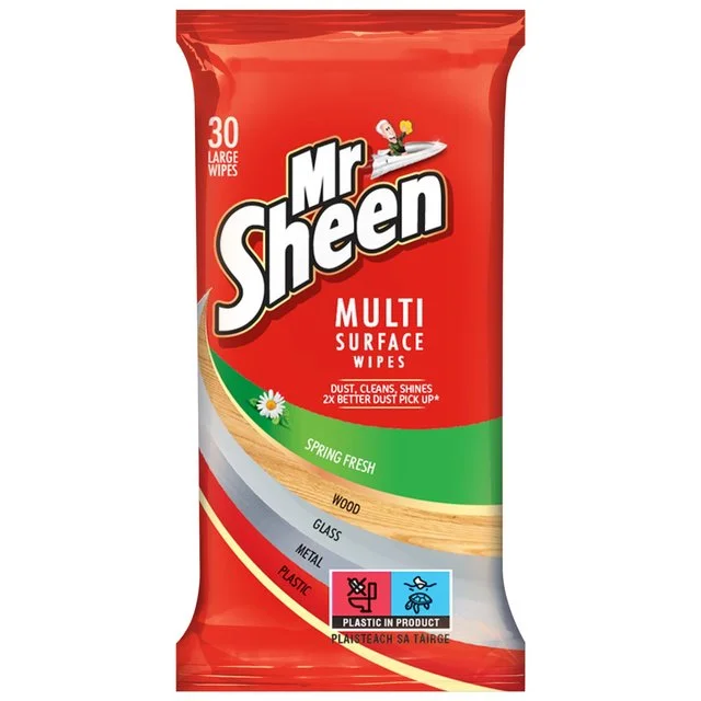 Mr Sheen Multi-Surface Spring Fresh Polish Wipes   30 per pack