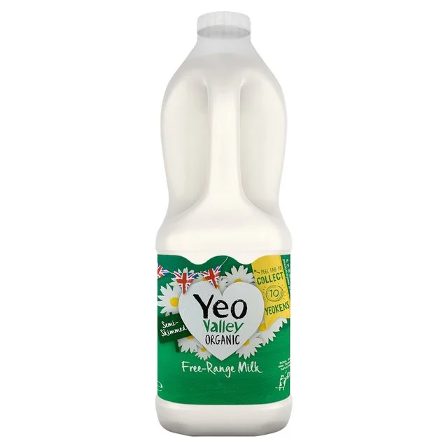 Yeo Valley Organic Fresh Semi Skimmed Milk   2L