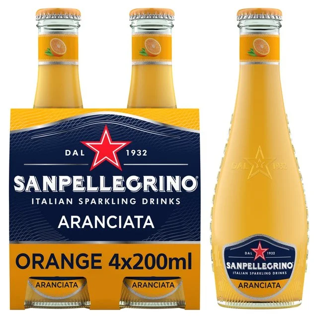 San Pellegrino Classic Taste Orange Glass   4 x 200ml