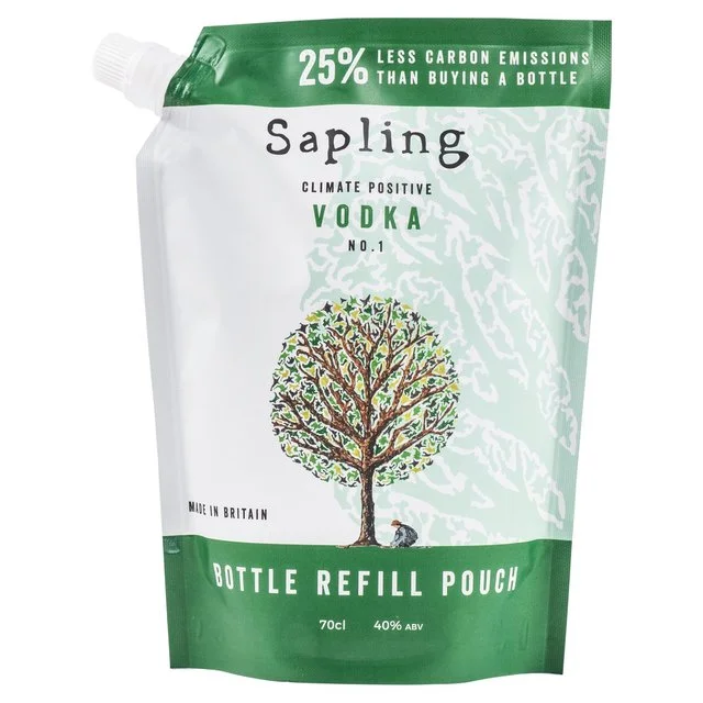 Sapling Climate Positive Vodka Refill Pouch   70cl