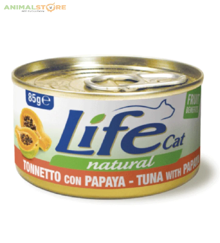 Lifecat tuna with papaya, 85 gr