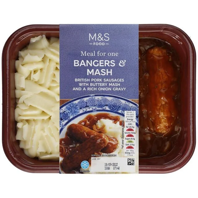 M&S Bangers & Mash with Onion Gravy   430g