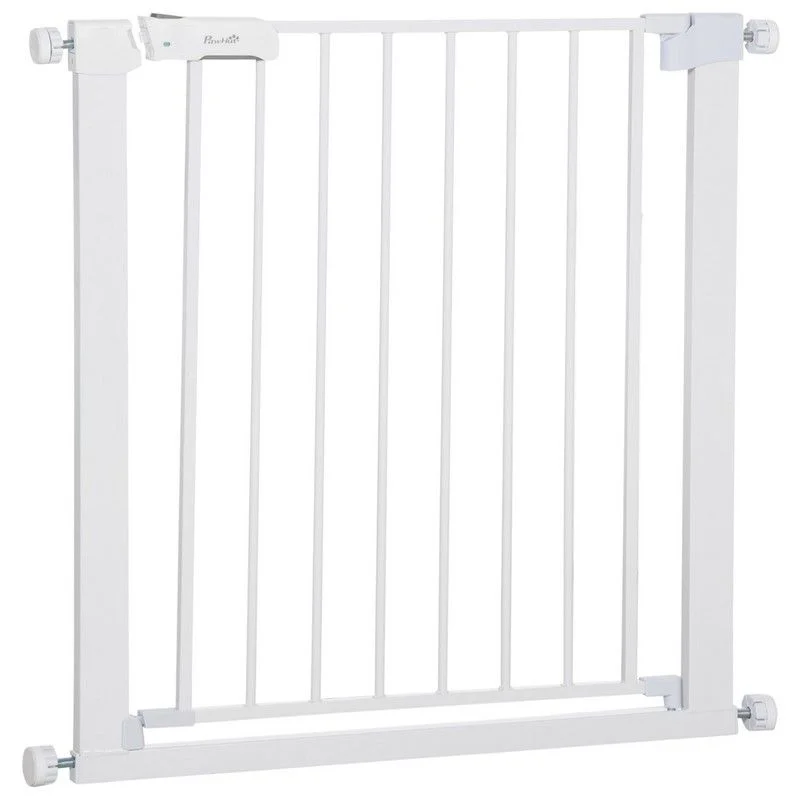 7. **Dog traction rope is automatically retractable**8. **Shallow bird bathtub**Pawhut Adjustable Pet Safety Gate Dog Barrier Home Fence Room Divider Stair Guard Mounting White (76 H X 75-82W cm)