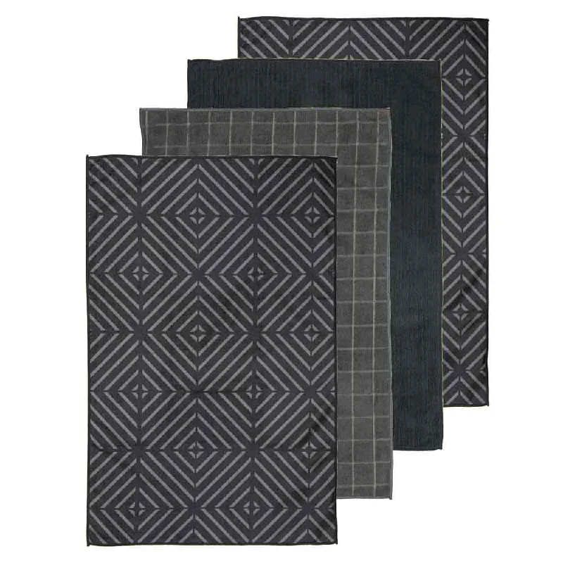 Ladelle Benton Set of 4 Microfibre Kitchen Towels