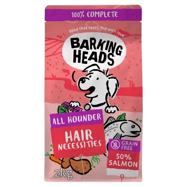  -High-fiber dog food					Barking Heads Hair Necessities Dry Dog Food   2kg