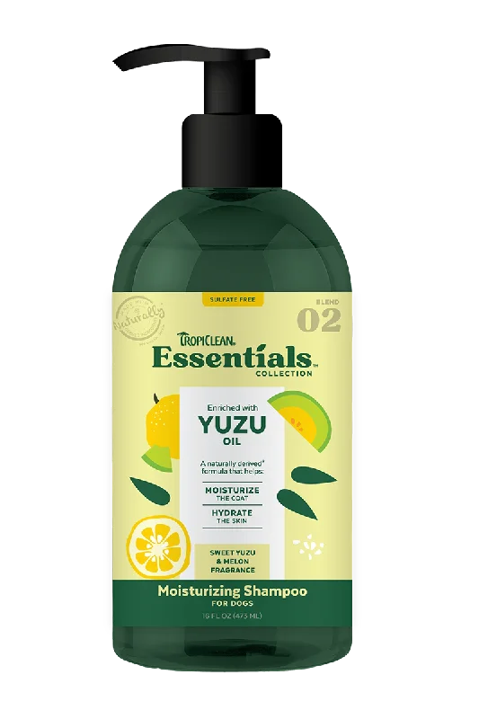 Pet conditioner: used to care for pet hair,TropiClean Essentials Yuzu Fruit Shampoo for Dogs 16 oz