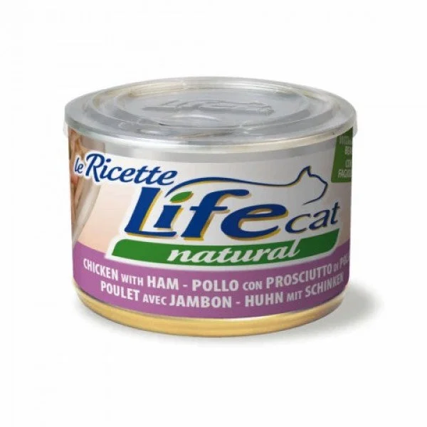 Lifecat chicken with ham and green beans ricette, 150 gr