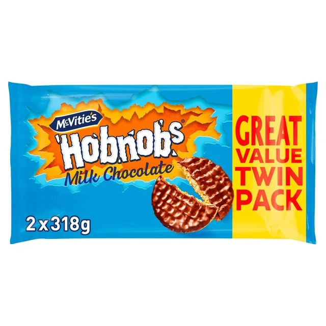 McVitie's Hobnobs Milk Chocolate Biscuits Twin Pack   2 x 318g