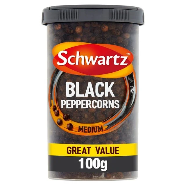 Schwartz Black Peppercorns Drum   100g