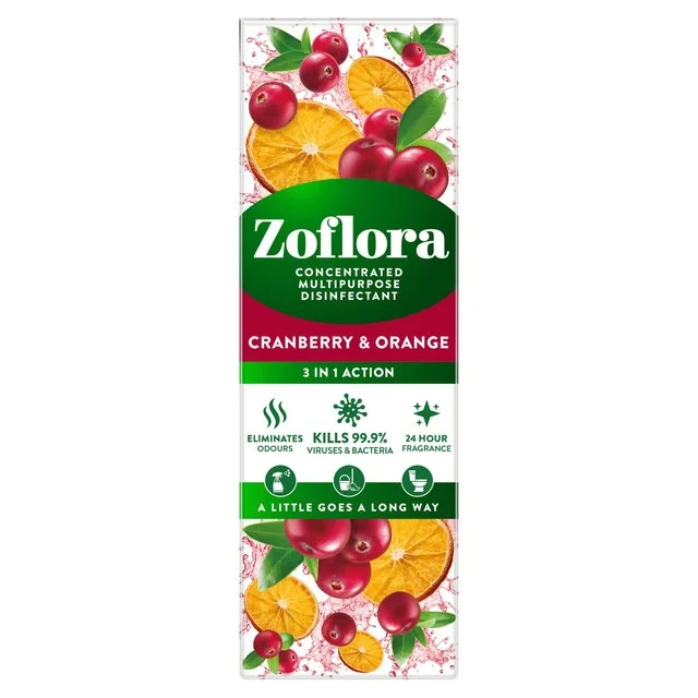 Zoflora Concentrated Disinfectant Cranberry and Orange   250ml