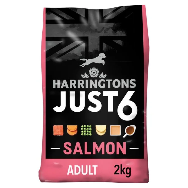 - High protein dog food					Harringtons Just 6 Salmon & Sweet Potato Dry Dog Food   2kg