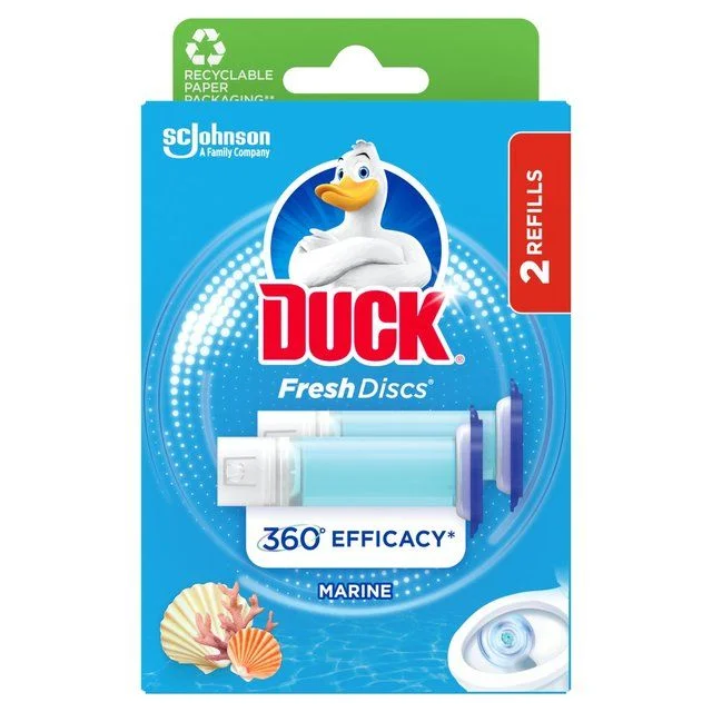 Duck Toilet Fresh Discs Duo Refills Marine   2 x 36ml