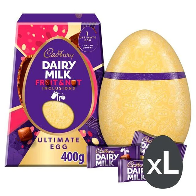 Cadbury Dairy Milk Fruit & Nut Inclusions Ultimate Egg   400g