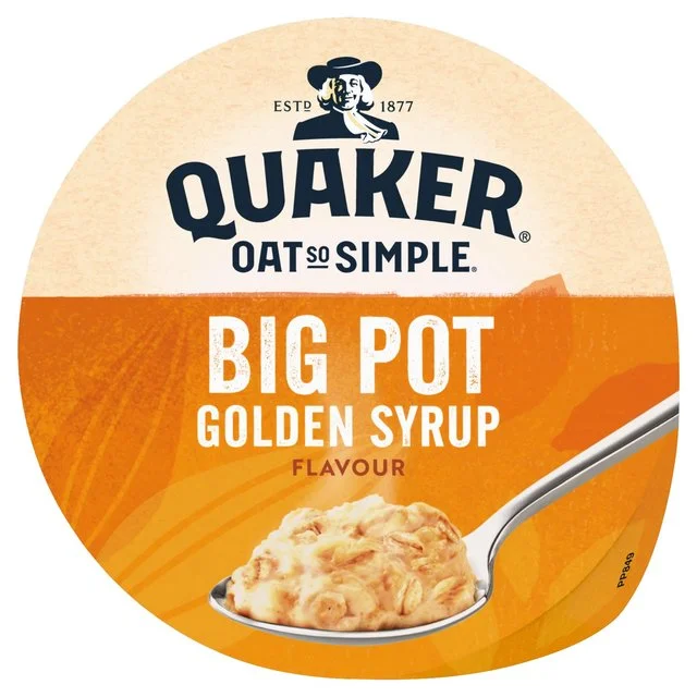 Quaker Oat So Simple Golden Syrup Porridge Cereal Big Pot   76g